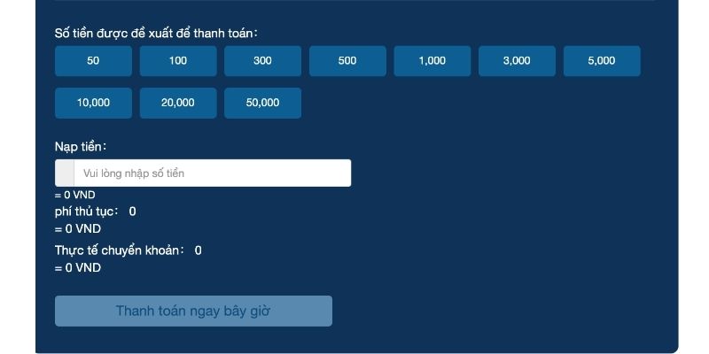 Hướng dẫn thủ tục nạp tiền tăng số dư chuẩn xác tại nhà cái